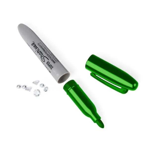 Discreet Black Marker Pen with Hidden Storage - Image 8