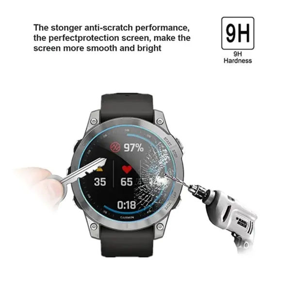 5PCS Tempered Glass Protector for Garmin Fenix 7 - Image 4