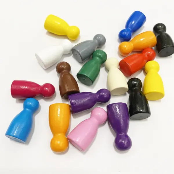 20-Piece Colorful Wooden Chess Set - Image 5