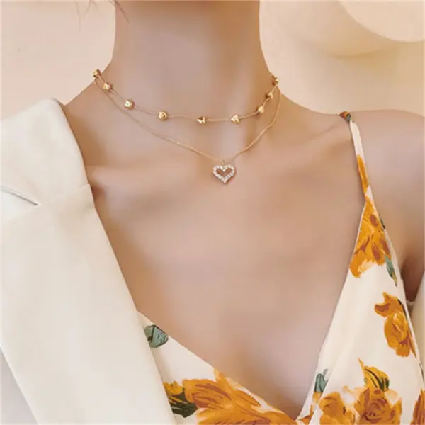 Bohemian Pearl Charm Necklace with Crystal Details - Image 24
