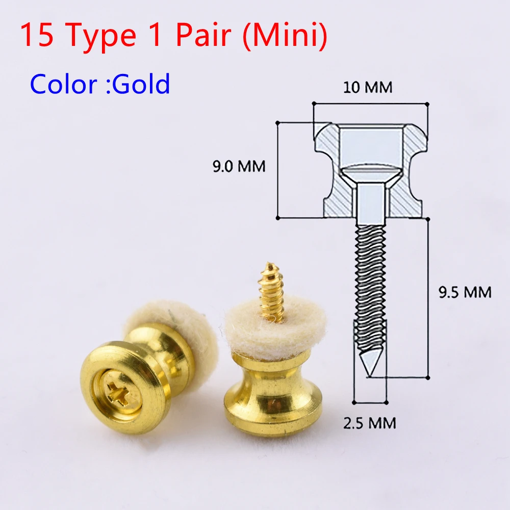 Guitar and Bass Strap Button Pins Set 13 Guitar and Bass Strap Button Pins Set - Image 13