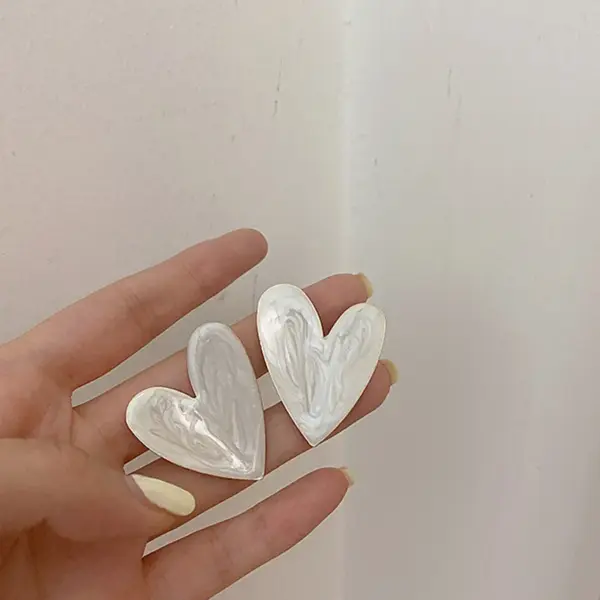 Red Heart Drop Earrings for Women - Image 8
