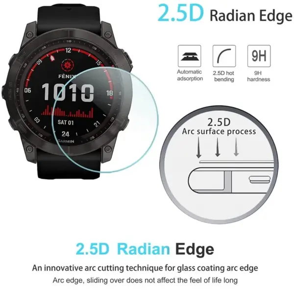 5PCS Tempered Glass Protectors for Garmin Fenix - Image 3