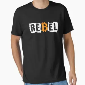 Bitcoin Rebel Cryptocurrency T-Shirt for Men