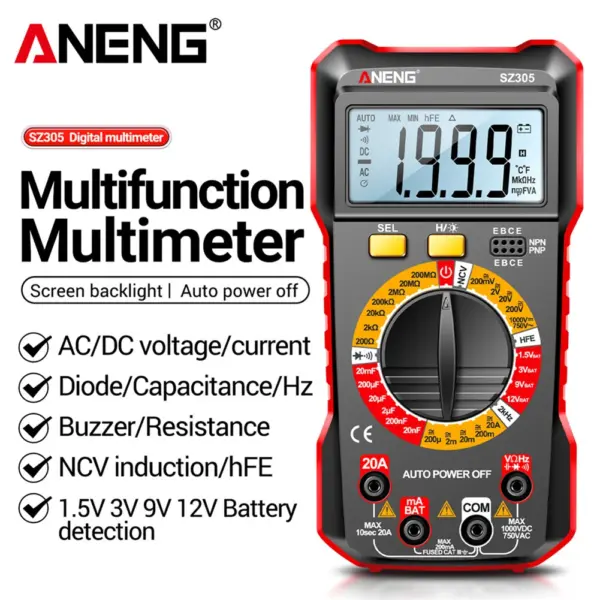 ANENG SZ304 True RMS Digital Multimeter - Image 6
