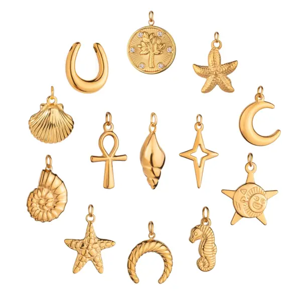 3PCS Sea Star Shell Charms for Jewelry Making - Image 5