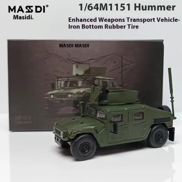 Masdi 1:64 Hummer M1151 Military Vehicle Model - Image 2