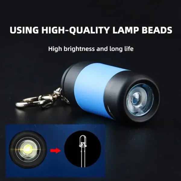 Mini USB Rechargeable Keychain Flashlight S-157 - Image 4