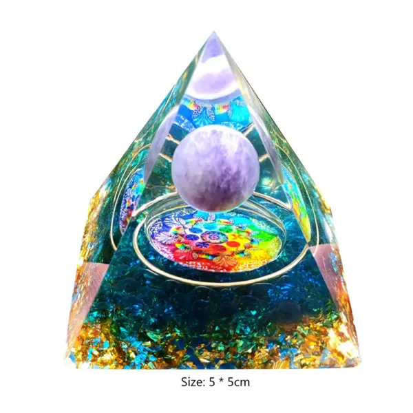 5cm Natural Stone Orgonite Pyramid Crystal - Image 8