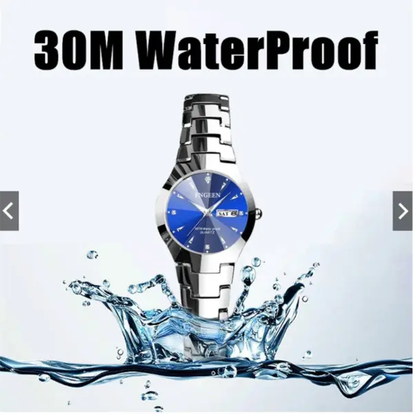 FNGEEN 5808 Stainless Steel Couple Watch - Image 5