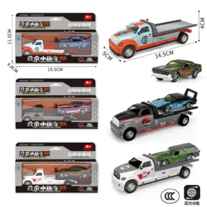 1:64 Alloy Diecast Double Decker Container Truck 34 S918b14d295cf4330a01d7fa291728ba5C