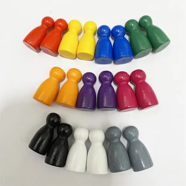 20-Piece Colorful Wooden Chess Set - Image 6