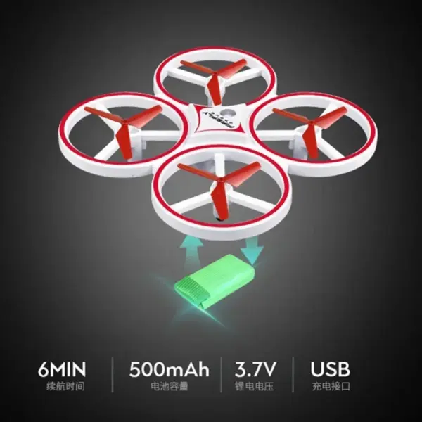 Smart Gesture Control Quadcopter Drone with Watch - Image 2