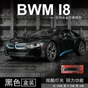 1/22 BMW I8 Sport Car Model with Lights 14 S9253c0ea13384b79b6f553ecf46477daK