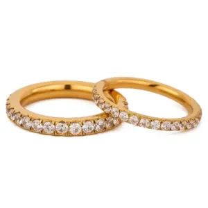 Elegant 18K Gold-Plated Stainless Steel Ring
