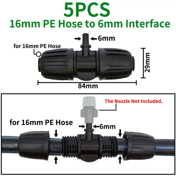 16mm PE Pipe Connector Splitter Tee Coupling - Image 11