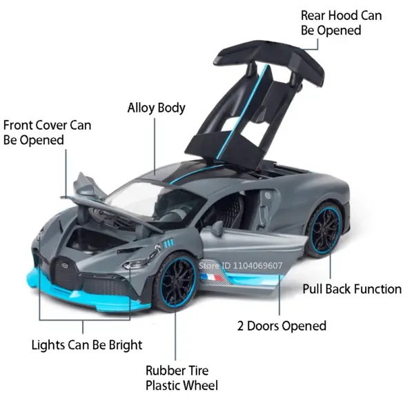 1:32 Scale Divo Diecast Model Car with Sound - Image 2