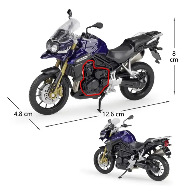 Welly 1:18 Triumph Tiger Alloy Model Motorcycle - Image 5