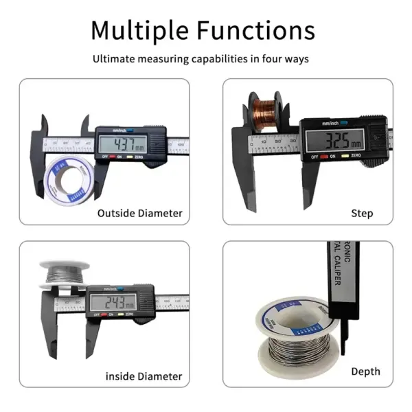 150mm Carbon Fiber Digital Caliper Gauge - Image 4