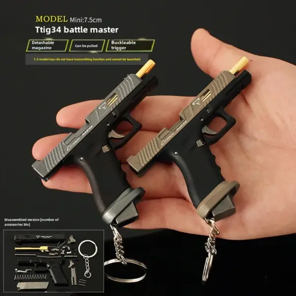 Mini Gun Charm Keychain Glock Model 1:3 Scale - Image 3