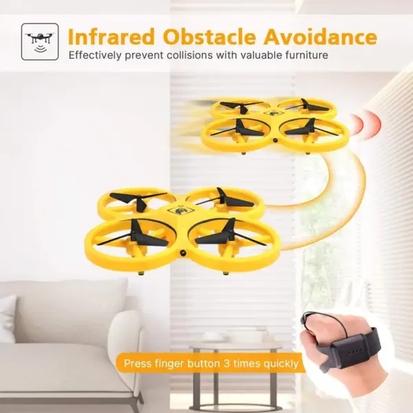 Smart Gesture Control Quadcopter Drone with Watch - Image 5