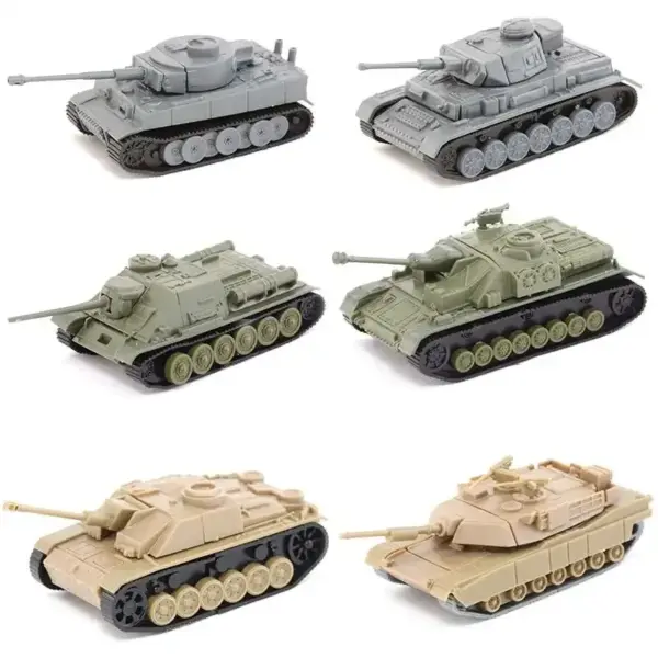 6PCS 1:100 WWII Assembled Tiger Tanks Set - Image 7