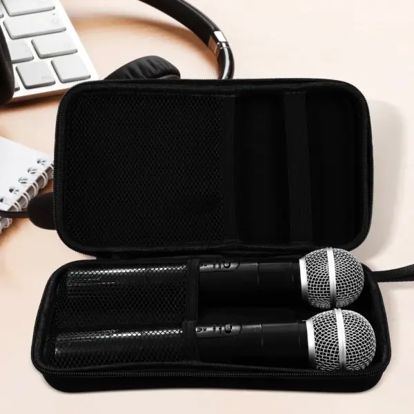 Portable Microphone Storage Case with Zipper - Image 3