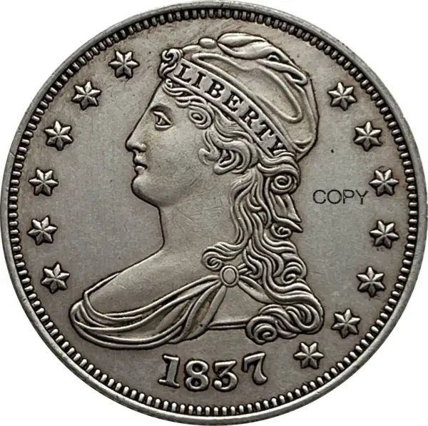 Silver-Plated 1837 Commemorative Coin Collectible - Image 5