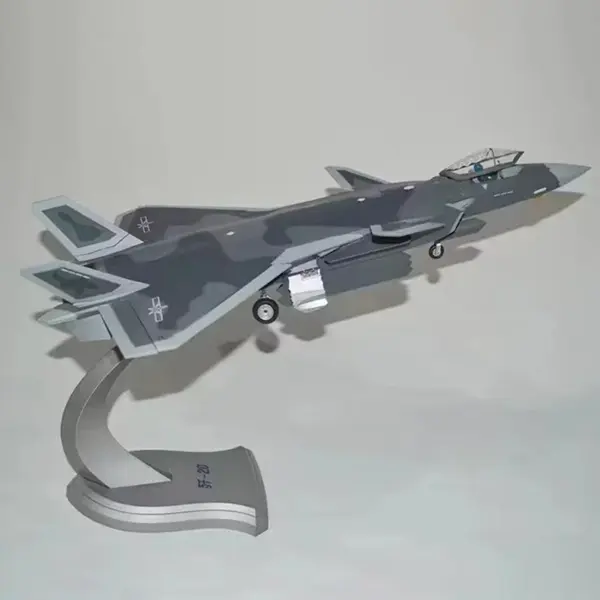 1:48 Scale Diecast J-20 Fighter Aircraft Model - Image 6