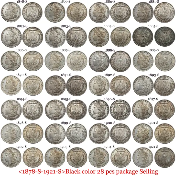 Morgan Silver Plated Commemorative Coin Set - Image 3