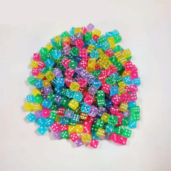 100 Mini 5mm Acrylic D6 Dice Set - Image 3