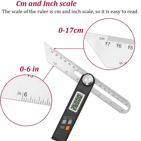Digital Angle Ruler 360 Degree Protractor Tool - Image 3
