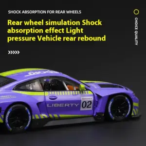 1:24 BMW M4 GT3 Alloy Diecast Car Model 14 S97044f162eab45bdb3c0b8272dd5c0d31