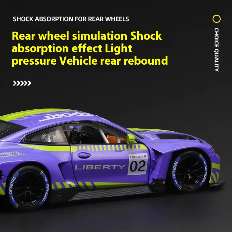 1:24 BMW M4 GT3 Alloy Diecast Car Model 2 1:24 BMW M4 GT3 Alloy Diecast Car Model - Image 2