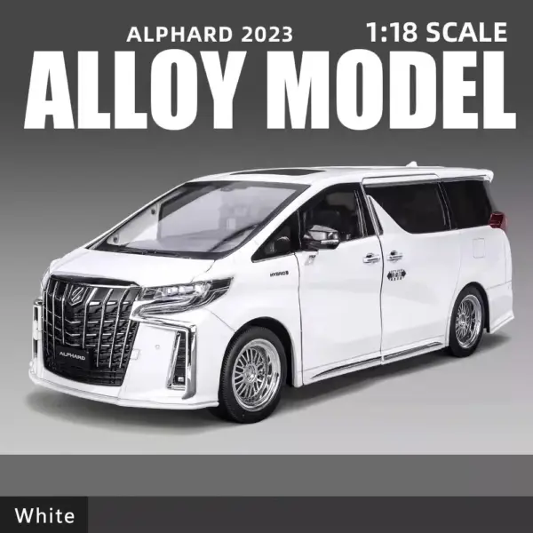 1:18 Alphard Alloy Pull-Back Car Model - Image 7