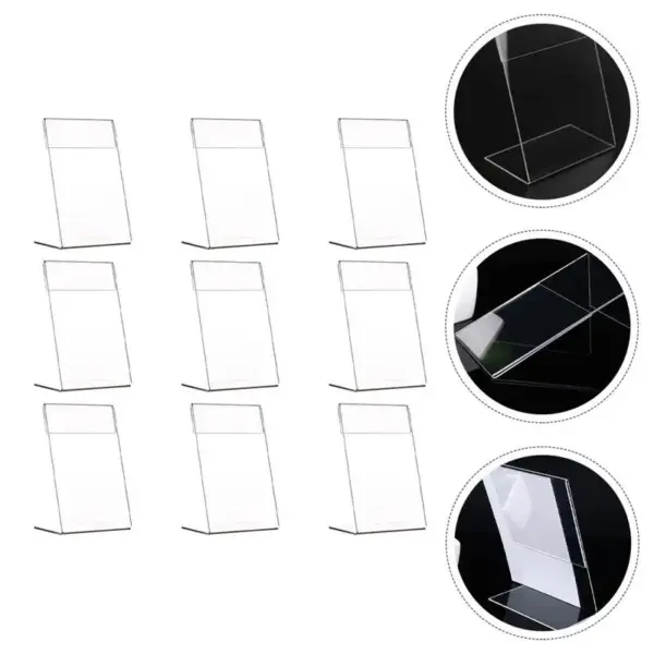 9-Piece Acrylic L-Shaped Display Stands - Image 3