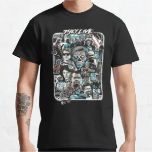 They Live Retro Horror Graphic T-Shirt S-6XL