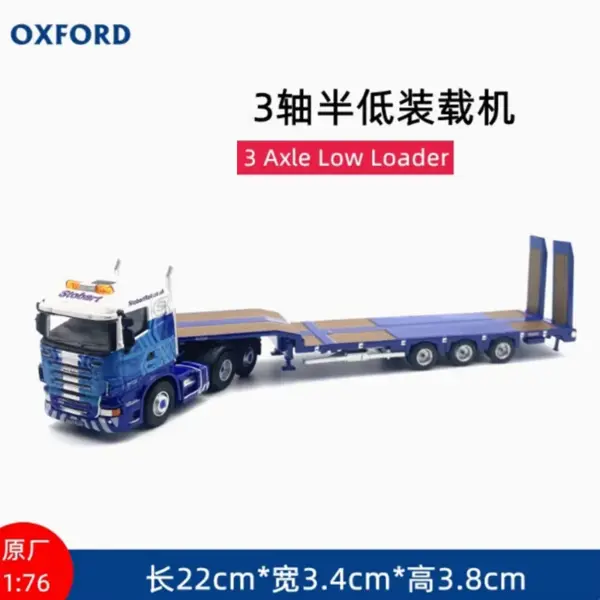 1:76 Diecast Alloy Low Loader Trailer Model - Image 10