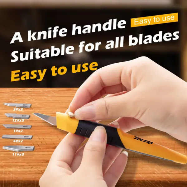 Tolesa Precision Craft Knife Set with 13 Blades - Image 4