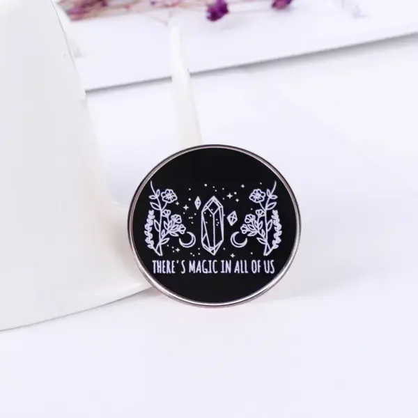 Witchy Crystal Badge Brooch Magic Design - Image 6