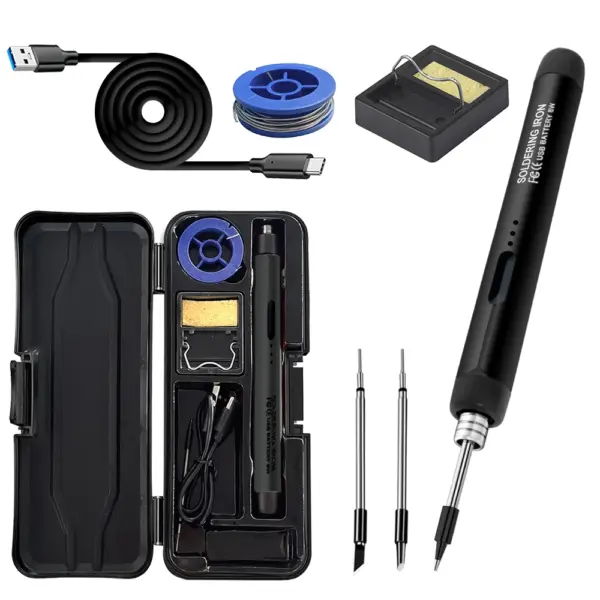 Portable USB Soldering Iron Set Adjustable Temp - Image 12