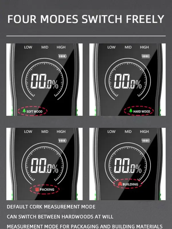 MT19 Wood Moisture Meter with LCD Display - Image 4