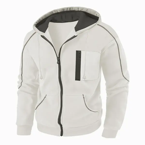 Men's Full Zip Hoodie Jacket Casual Sweatshirt - Image 2