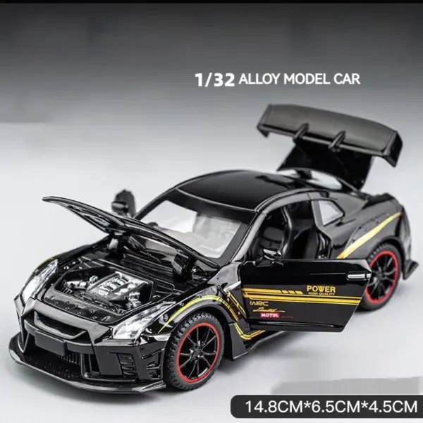 1:32 Diecast Nissan GTR R35 Sports Car Model - Image 7