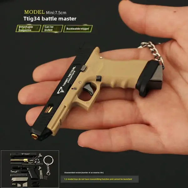 Mini Gun Charm Keychain Glock Model 1:3 Scale - Image 6