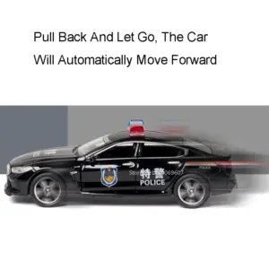 1:32 M8 M4 Police Car Model with Sound Light 14 S9b09c86fbd0c4365b7501baf67790f8bA