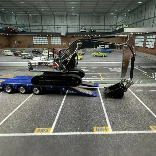 1:76 Scale Diecast JCB Excavator & Scania Trailer - Image 4