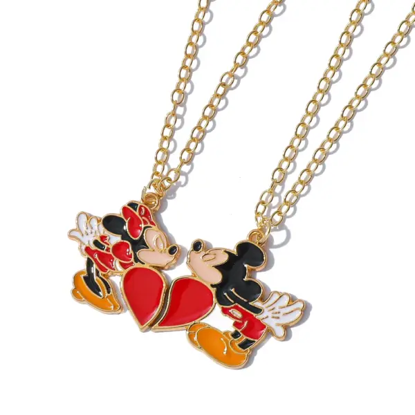 Disney Stitch Heart Necklace for Couples - Image 19