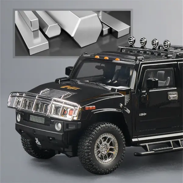 1/18 Hummer H2 Diecast SUV Model with Lights - Image 2