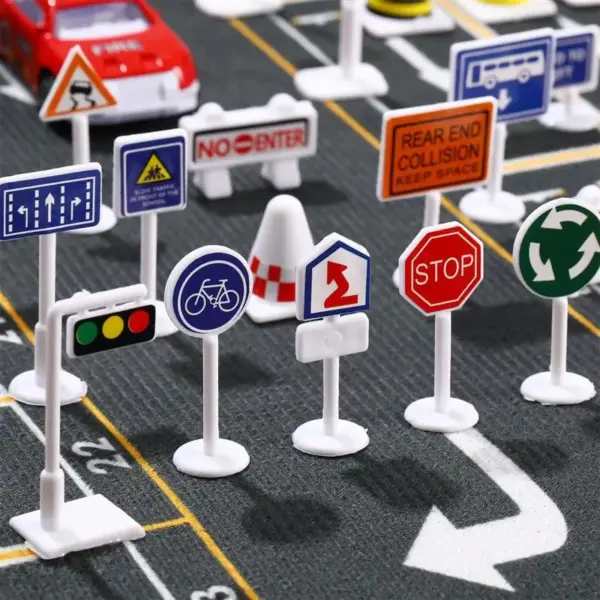 56 Pcs Realistic Traffic Road Sign Toys - Image 3
